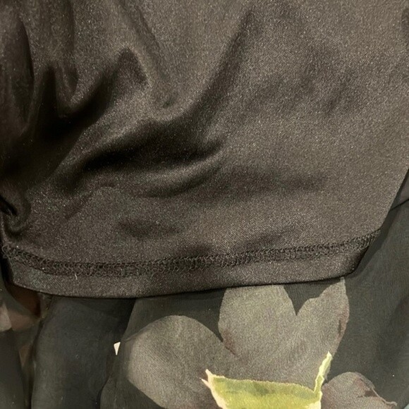 Lulus All mine black floral print high-low wrap dress size small - Picture 10 of 16